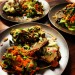 raw main meal dinner vegetable and sunflower latte with creamy spinach thumbnail